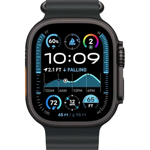 Apple Watch Ultra 2(GPS + Cellular, 49MM) - Black case Black Ocean Band Renewed - Picture 4 of 11